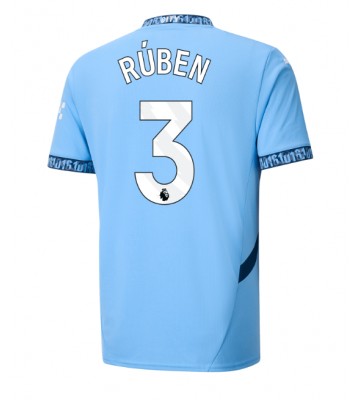 Manchester City Ruben Dias #3 Hjemmebanetrøje 2024-25 Kort ærmer